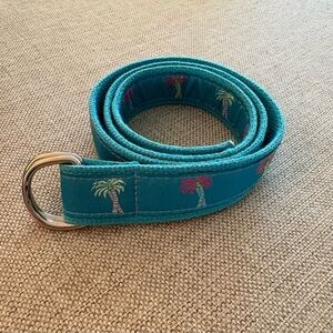 Douglas Paquette Providence, RI Palm Tree D—Ring Belt 39” Size M